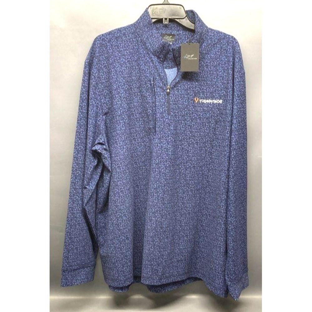 Greg Norman Pro-Series Quarter-Zip Pullover Blue Golf Athletic Mens XXL NWT